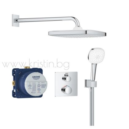 Grohtherm и Tempesta 250 CUBE, комплект термостат за вграждане