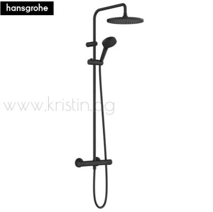 Душ система Hansgrohe Vernis Blend 240 1 jet, с термостатен смесител, черен мат