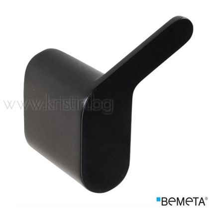 Единична закачалка за баня Bemeta Organic black, дясна