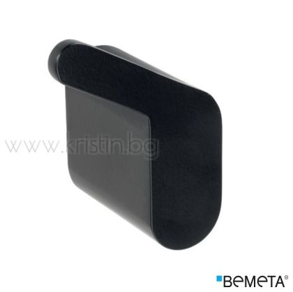 Единична закачалка за баня Bemeta Organic Black, лява
