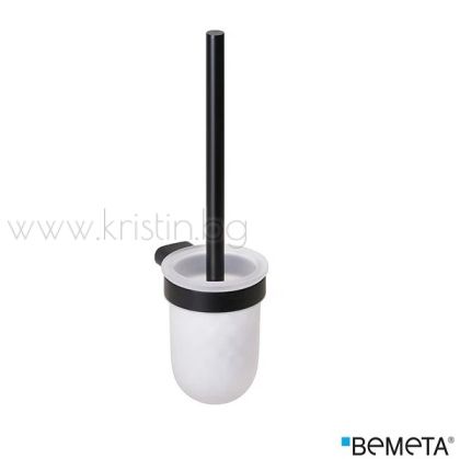 Четка за тоалетна чиния Bemeta Organic Black, без капак, стенен монтаж