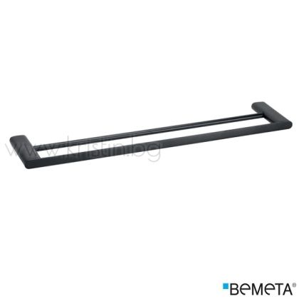 Двоен хавлийник 640 мм Bemeta Organic Black, стенен монтаж