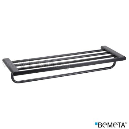 Поставка- скара за хавлии 640 мм Bemeta Organic Black, стенен монтаж