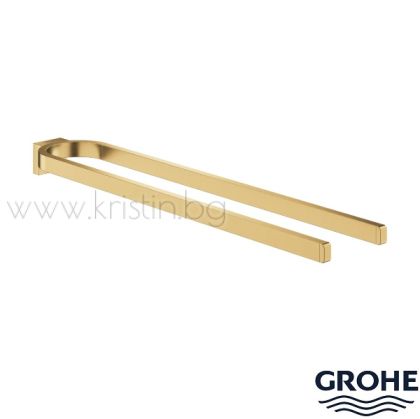 Държач за кърпи с две рамена, Grohe Selection, в цвят Brushed Cool Sunrise