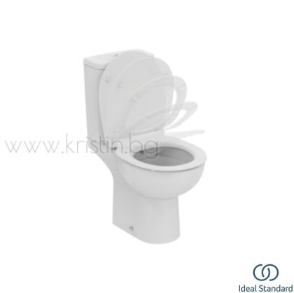Моноблок Eurovit+ RimLS+ с бидeтна арматура и капак с плавно затваряне от Дуропласт.