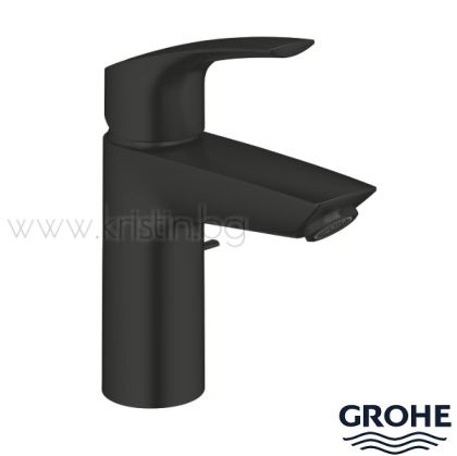 Смесител за мивка Grohe Eurosmart черен мат, студен старт, S размер