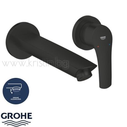 Смесител за вграждане за мивка Grohe Eurosmart, двудупков, черен мат