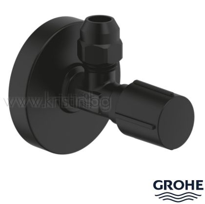 Ъглов спирателен кран Grohe 1/2 х 3/8, черен мат