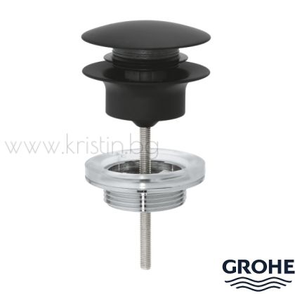 Витло за сифон Grohe Phantom Black, с click-clack система, резба 1' 1/4'