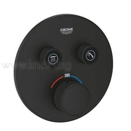 Термостат за вграждане Grohtherm Smartcontrol Phantom Black, с два изхода
