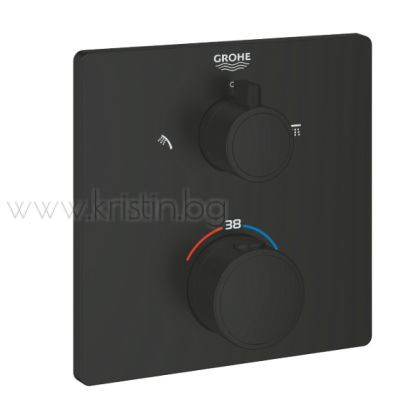 Термостат за вграждане Grohtherm Matte Black, с два изхода 