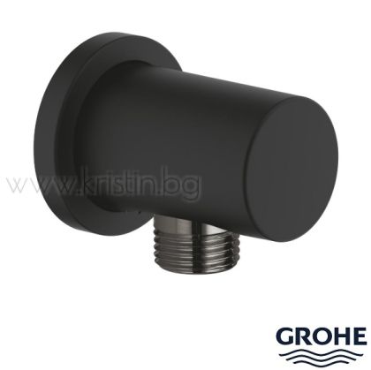 Захранващо стенно коляно за ръчен душ, Grohe Rainshower Phantom Black