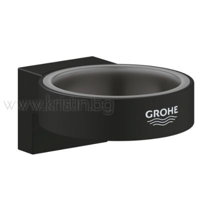 Държач Grohe Selection, за чаша, дозатор, черен мат