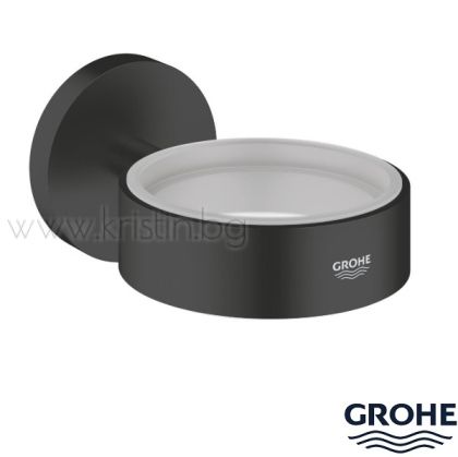 Поставка за сапун или чаша Grohe Essentials черен мат