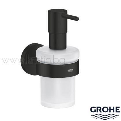 Дозатор за течен сапун Grohe Essentials черен мат, без държач