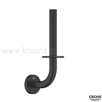Поставка за тоалетна хартия резерва, Grohe Essentials черен мат