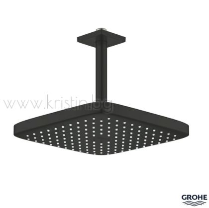 Душ пита с рамо за таван Grohe Tempesta CUBE 250, в цвят Matte Black
