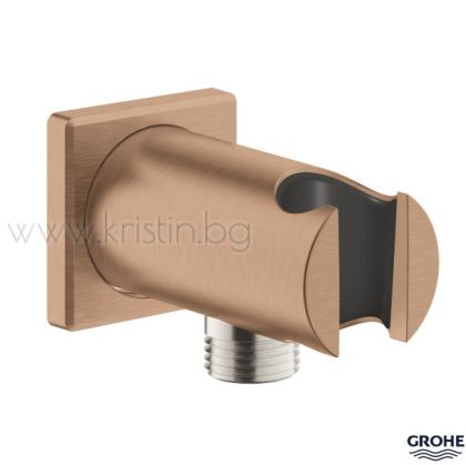Стенно коляно-държач Grohe, с извод за ръчен душ, в цвят Brushed Warm Sunset