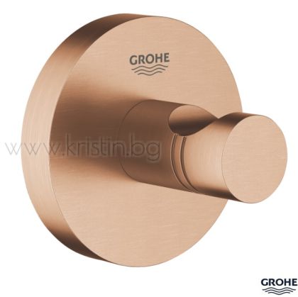 Единична закачалка за халат Grohe Essentials, в цвят Brushed Warm Sunset