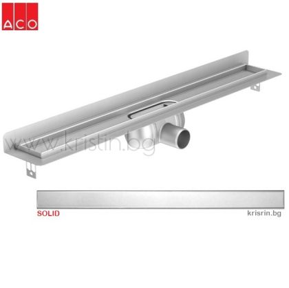 Линеен сифон  ACO Solid,  ShowerDrain C, ф50 с вертикален фланец и суха клапа