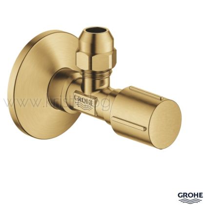 Ъглов спирателен кран Grohe 1/2 х 3/8, в цвят злато