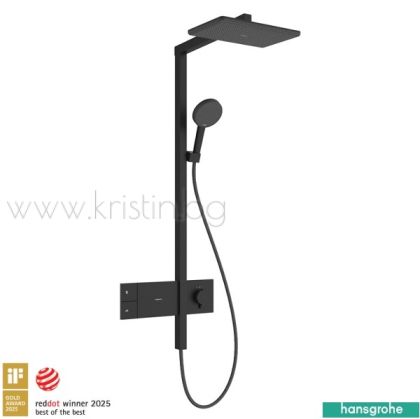 Термостатна душ система Hansgrohe Raindance Alive Q 1 Jet, черен мат