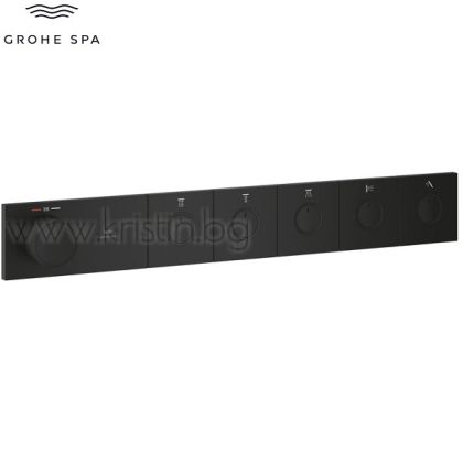 Термостат за вграждане Grohtherm Aqua Tiles Smartcontrol, Phantom black, с пет изхода