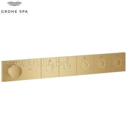 Термостат за вграждане Grohtherm Aqua Tiles Smartcontrol Gold, Brushed Cool Sunrise, с пет изхода