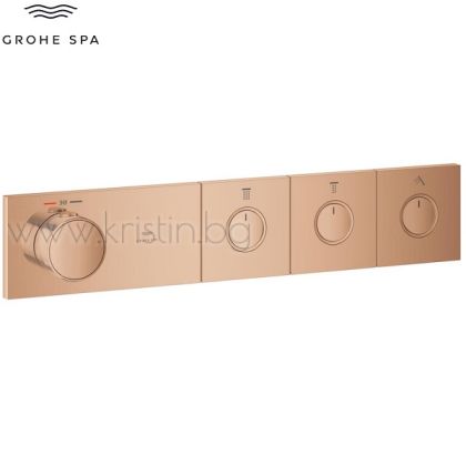 Термостат за вграждане Grohtherm Aqua Tiles Smartcontrol, Bronze Warm Sunset, с три изхода