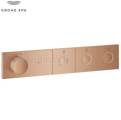 Термостат за вграждане Grohtherm Aqua Tiles Smartcontrol, Bronze Brushed Warm Sunset, с три изхода