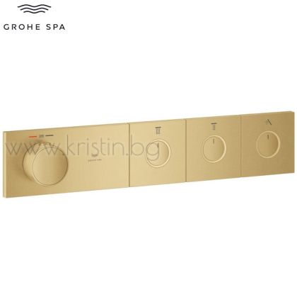 Термостат за вграждане Grohtherm Aqua Tiles Smartcontrol Gold, Brushed Cool Sunrise, с три изхода