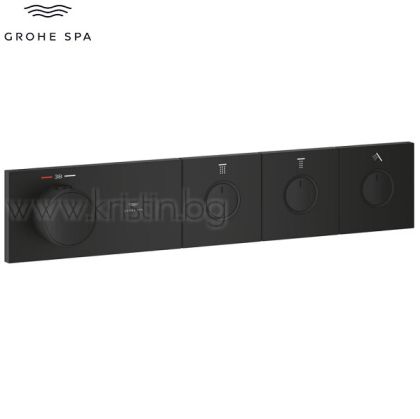 Термостат за вграждане Grohtherm Aqua Tiles Smartcontrol, Phantom black, с три изхода