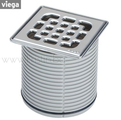 Наставка с метална рамка и решетка 10х10 см, за подов сифон Viega Advantix