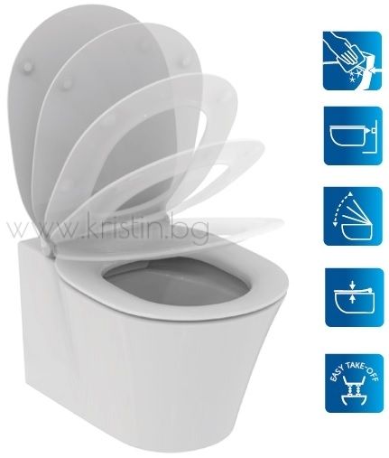 Конзолна тоалетна чиния Connect Air Ideal Standard, без ринг