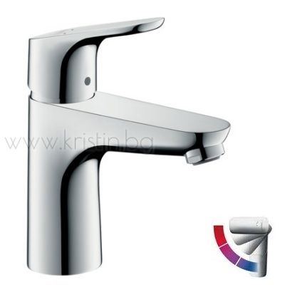 Hansgrohe Focus 100, стоящ смесител за мивка 31657000 със студен старт
