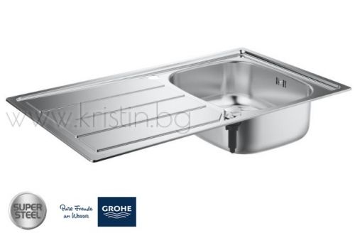 Кухненска мивка Grohe K200 с едно корито и плот за отцеждане
