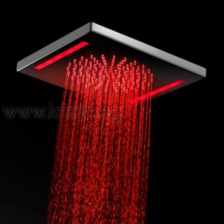 Квадратна душ пита с хромотерапия, Magik led 26х26 см