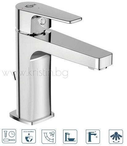 Смесител за мивка Esla Ideal Standard студен старт, с изпразнител
