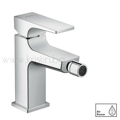 Hansgrohe Metropol, стоящ смесител за биде с push-open витло 