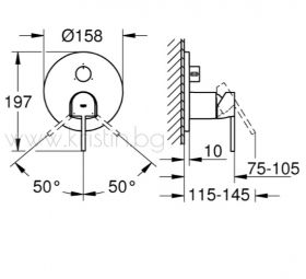GROHE Plus  смесител за вграждане за душ/вана