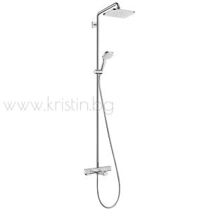 Душ система с термостат Hansgrohe Croma E 280 1 jet, за вана и душ