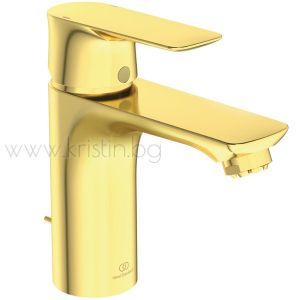 Стоящ смесител за мивка в цвят матирано злато серия Connect Air A7022A2 Ideal Standard