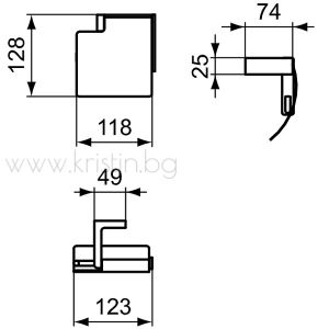 Държач за тоалетна хартия с капак Conca Squared Atelier, хром