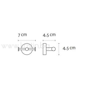 Двойна закачалка за баня Moderno 222255