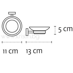 Стъклена сапунерка Moderno 230155