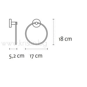  Ринг за хавлия Optimo black 6220