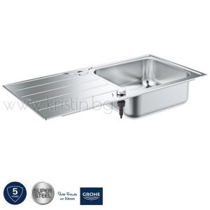 Кухненска мивка Grohe K500 с едно корито и плот за отцеждане