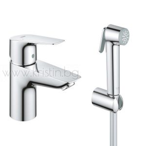 Смесител за мивка Grohe 23757001 BauEdge  с ръчен душ/ биде