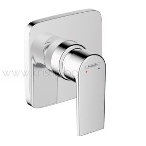 Хигиенен душ Hansgrohe 7165800 Vernis Shape комплект с ръчен душ с клапа  32129000, тяло за вграждане  13620180, стенно захранващо коляно FixFit Square и шлаух за ръчен душ 125 мм.