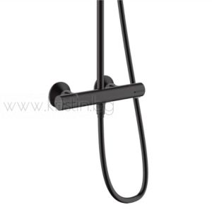 Душ система Hansgrohe Vernis Blend 200 1 Jet с термостатен смесител, черен мат